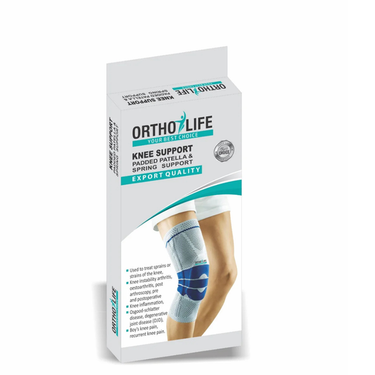 KNEE SUPPORT PADDED PATTELA WITH SPRINGS